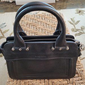 Silvio Tossi Black Goat Leather Handbag